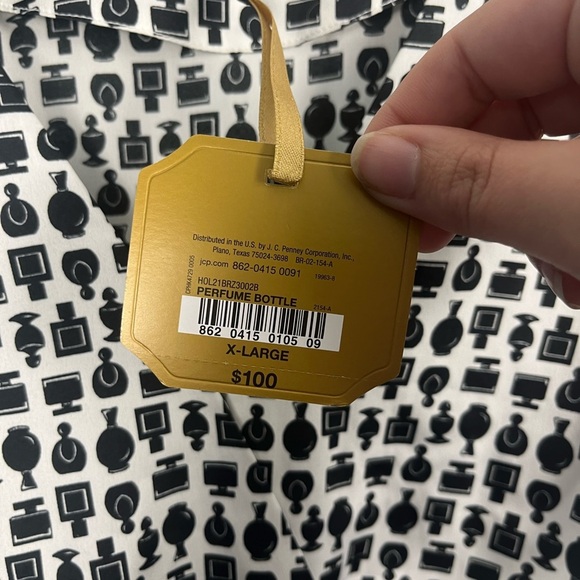 Ryegrass Flutter Sleeve Blouson Dress - Perfume bottle Print - Womens XL - NEW - Picture 9 of 10